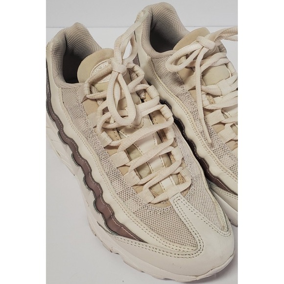 Nike Air Max 95 Climax 6Y/EUR38.5 Bone & Rose Gold Mesh Sneaker 310830-015 Shoes - Picture 4 of 11